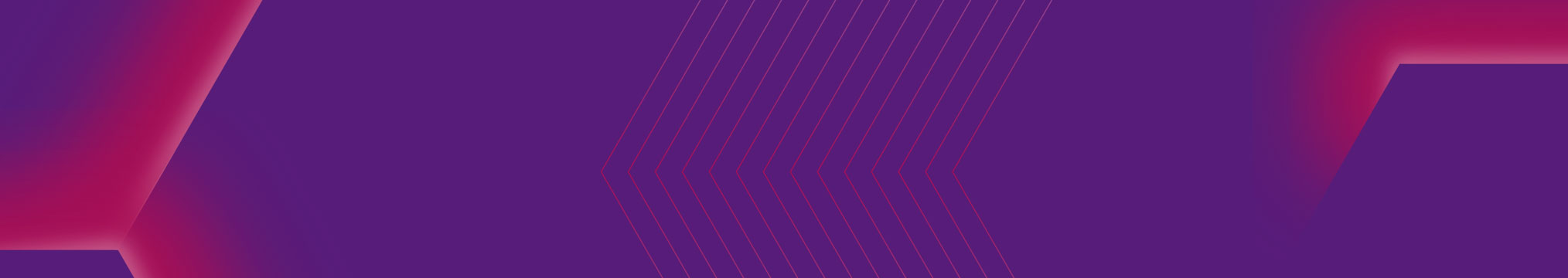 Abstract purple design with red and pink gradients and chevron patterns.